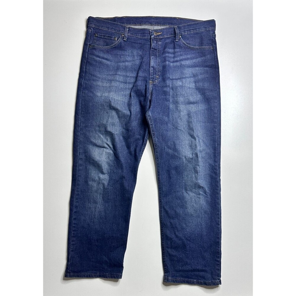 Wrangler Premium Quality Relaxed Fit Jeans 38x29 Medium Wash Blue Denim
